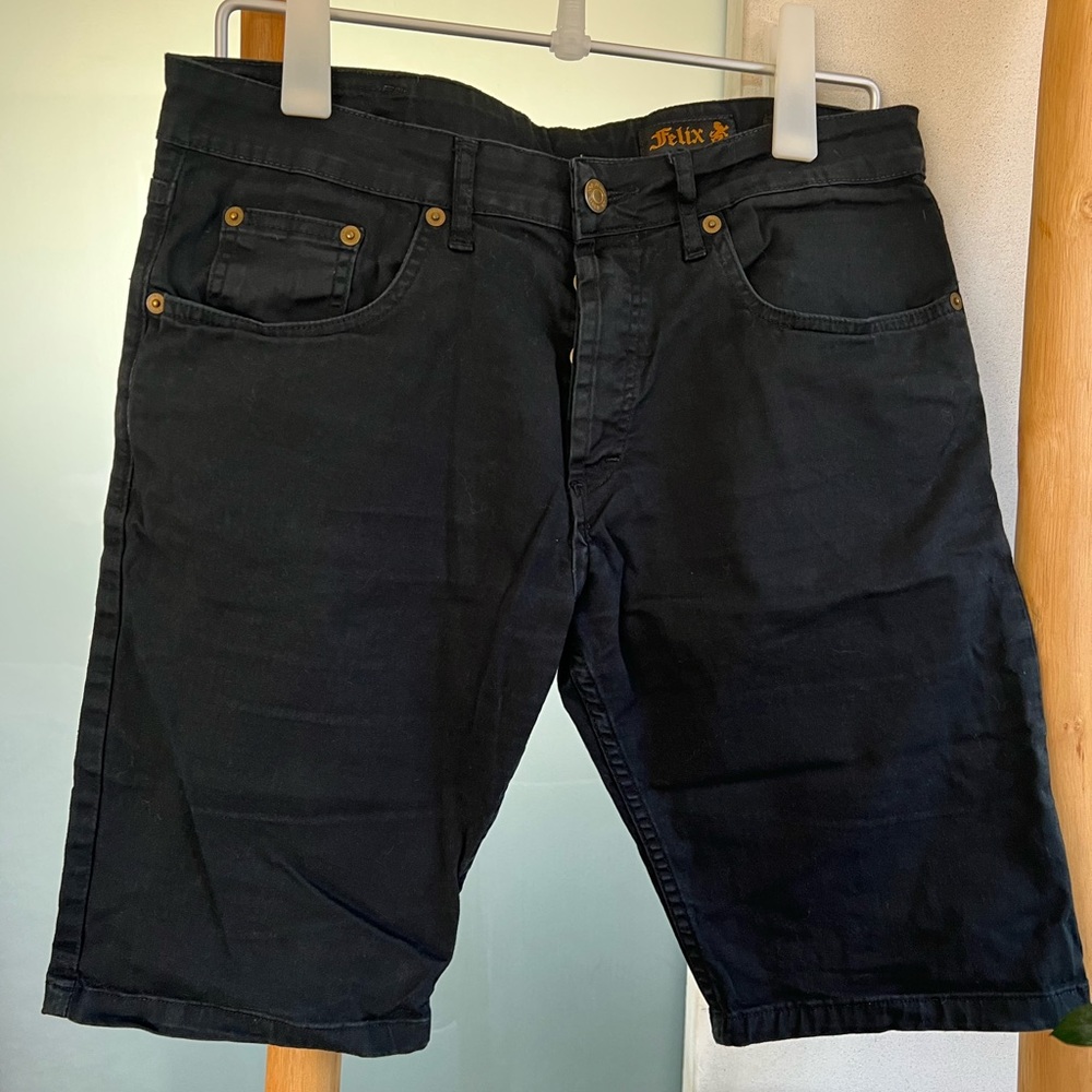 Mens stretch jean shorts